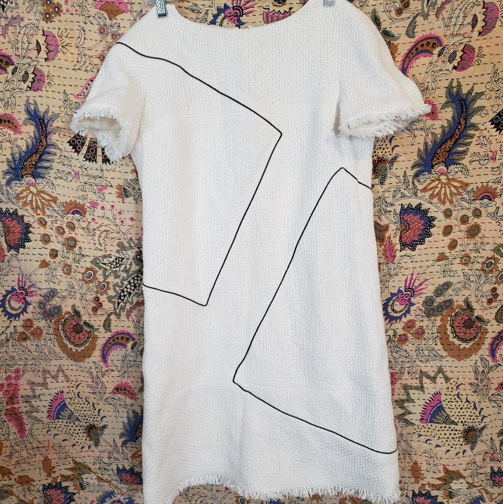 CHANEL White Teeed Dress
